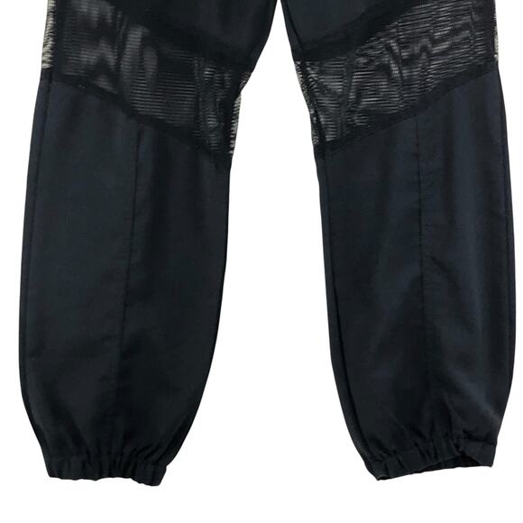 Mamo Womens Size 42 US 10 Pants Mesh Insert Jogger Front Zip Stretch Black - Picture 4 of 12